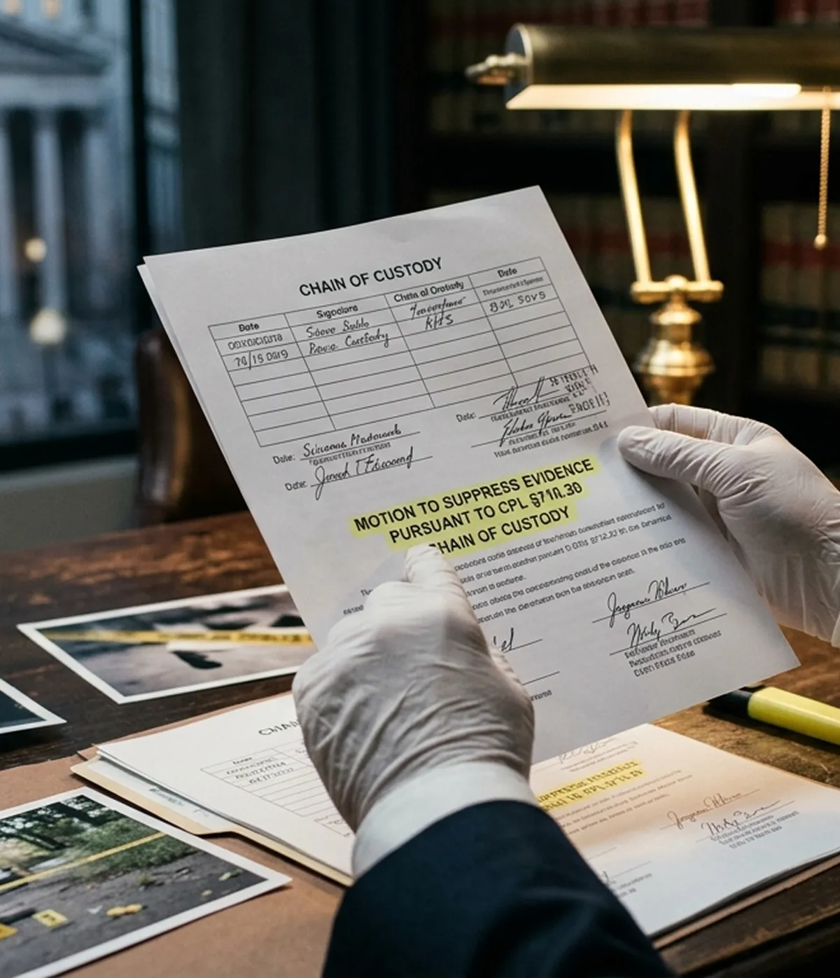 criminal defense evidence suppression chain of custody new york